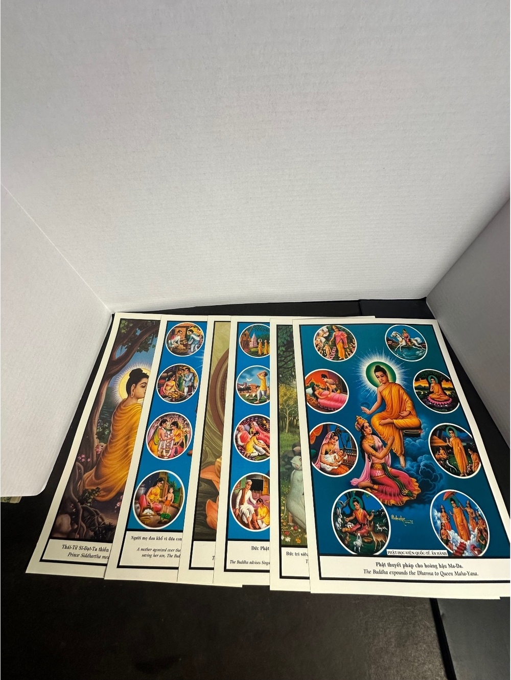 Lot of 6 Vietnamese Buddhist Buddha Art Prints 15.5x11.5 An Hanh